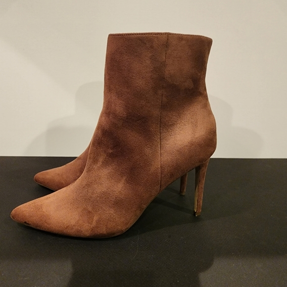 FOREVER 21 Brown Microsuede Stilletto booties SIZE 10M - Picture 7 of 12